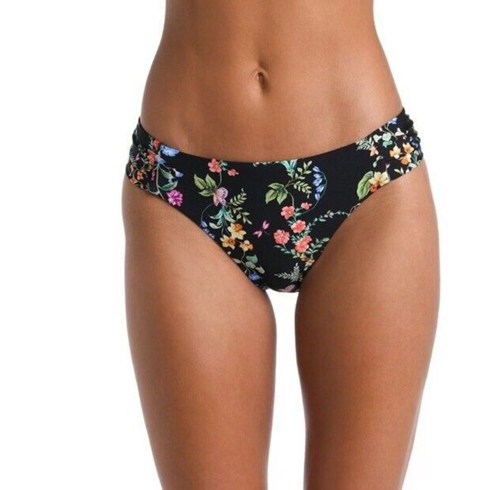 Sunshine 79 Wildflower Vines Side Shirred Hipster Bottoms Wildflower Vines Sz 12